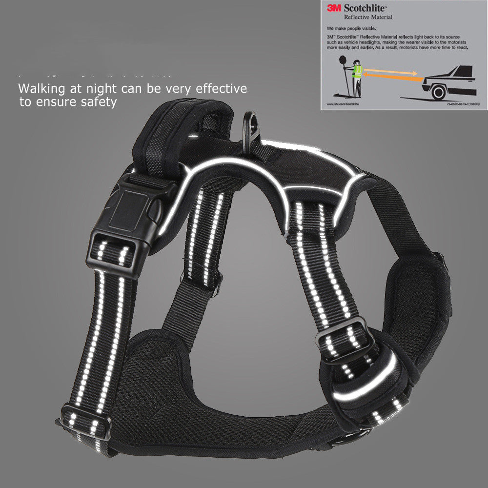 Snuffio SafeWalk Pro — No-Pull & Reflecterend Harnas met Riem