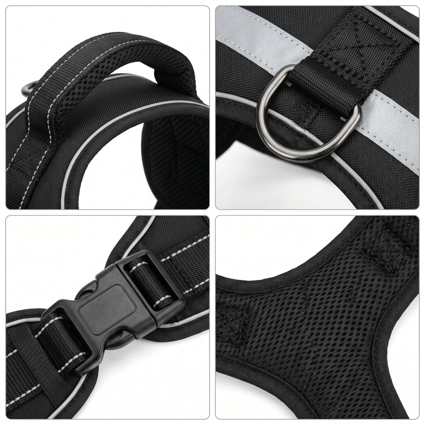 Snuffio SafeWalk Pro — No-Pull & Reflecterend Harnas met Riem