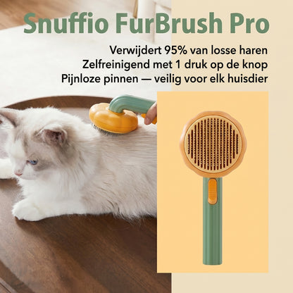 Snuffio FurBrush Pro — Zelfreinigend borstel voor honden & katten