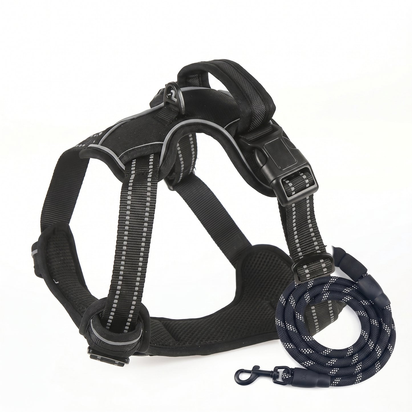 Snuffio SafeWalk Pro — No-Pull & Reflecterend Harnas met Riem