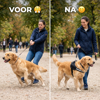 Snuffio SafeWalk Pro — No-Pull & Reflecterend Harnas met Riem
