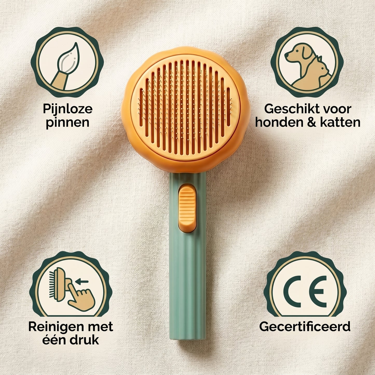 Snuffio FurBrush Pro — Zelfreinigend borstel voor honden & katten